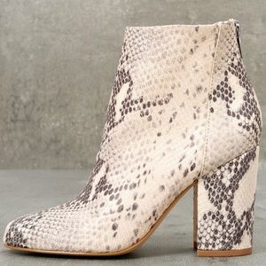 Steve Madden Leather Snake Skin Booties